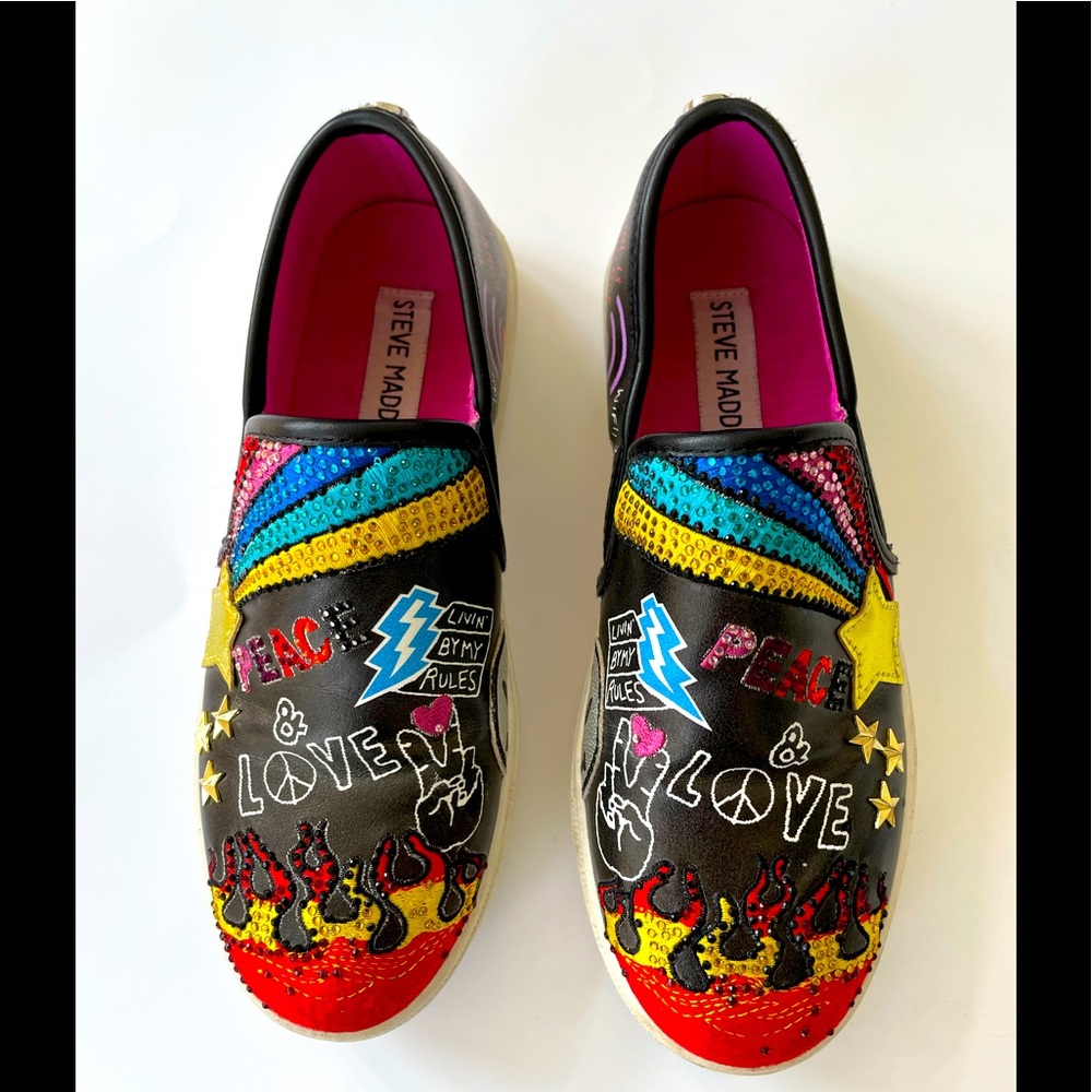Girls Steve Madden J Powerful Slip on Sneakers Size 2